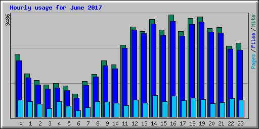 Hourly usage for June 2017