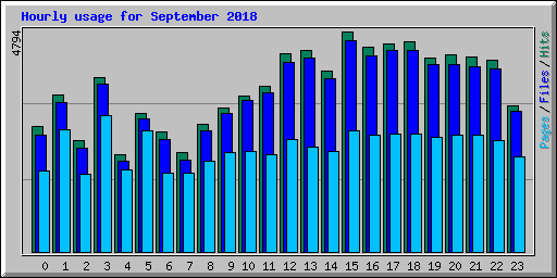 Hourly usage for September 2018