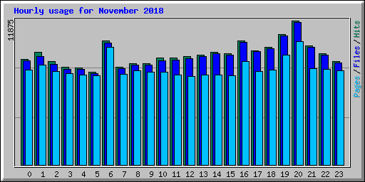Hourly usage for November 2018