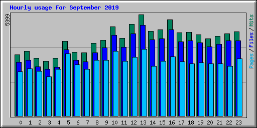 Hourly usage for September 2019