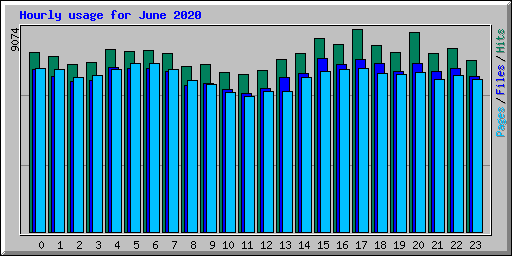 Hourly usage for June 2020