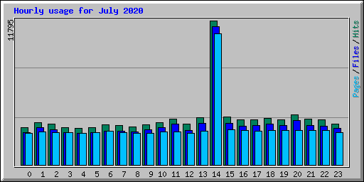 Hourly usage for July 2020