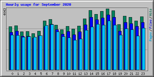 Hourly usage for September 2020